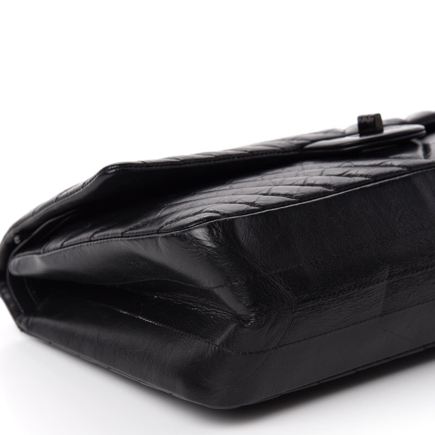 Chanel Aged Calfskin Chevron Quilted 2.55 Reissue 226 So Black 7 of 15