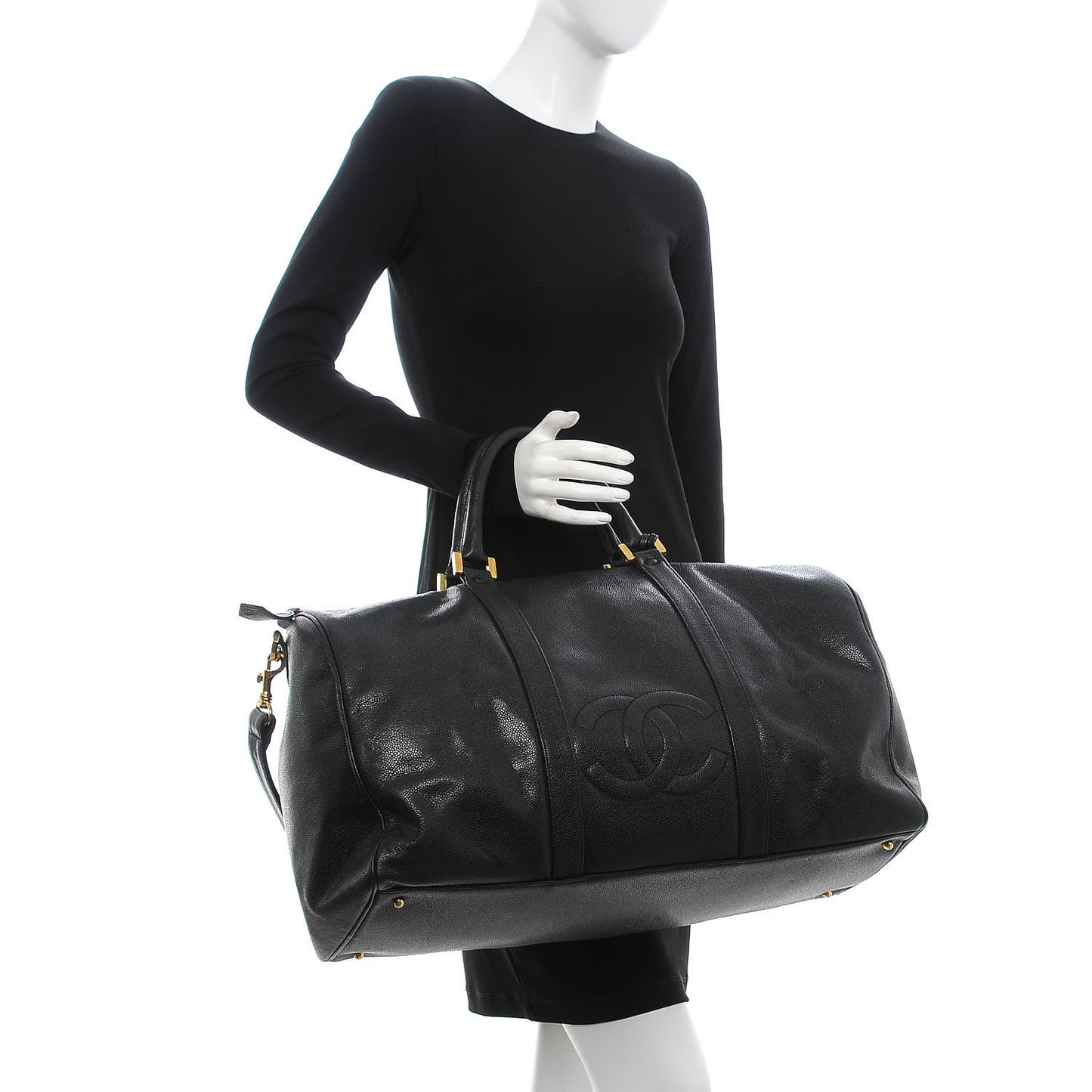 Caviar Timeless CC Duffel Bag Black