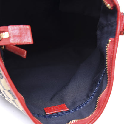 Gucci Monogram Abbey Messenger Bag Navy Red 4 of 9