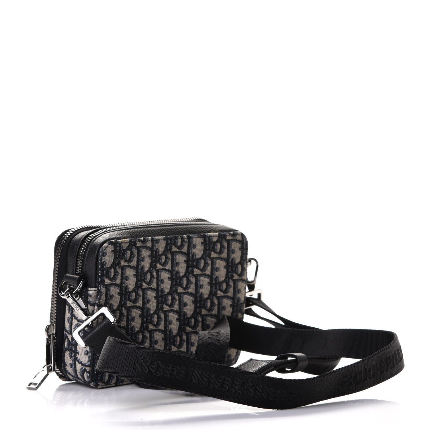 Christian Dior Oblique Pouch Navy Blue 2 of 4