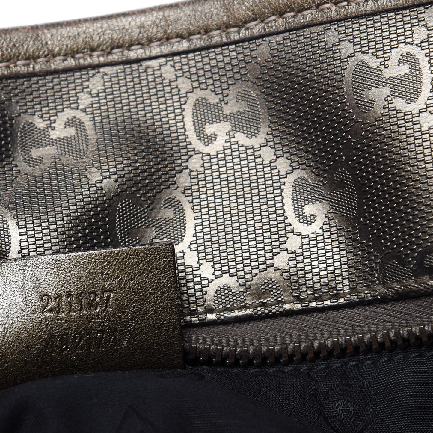 Imprime Monogram Medium Zippered Shopping Tote Pewter