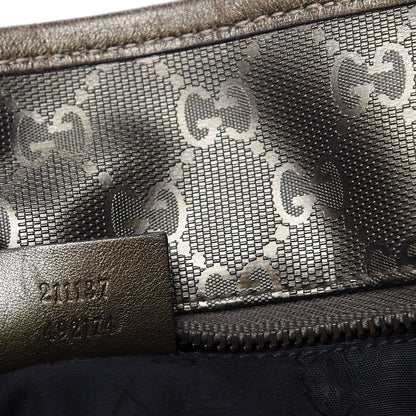 Gucci Imprime Monogram Medium Zippered Shopping Tote Pewter 9 of 10