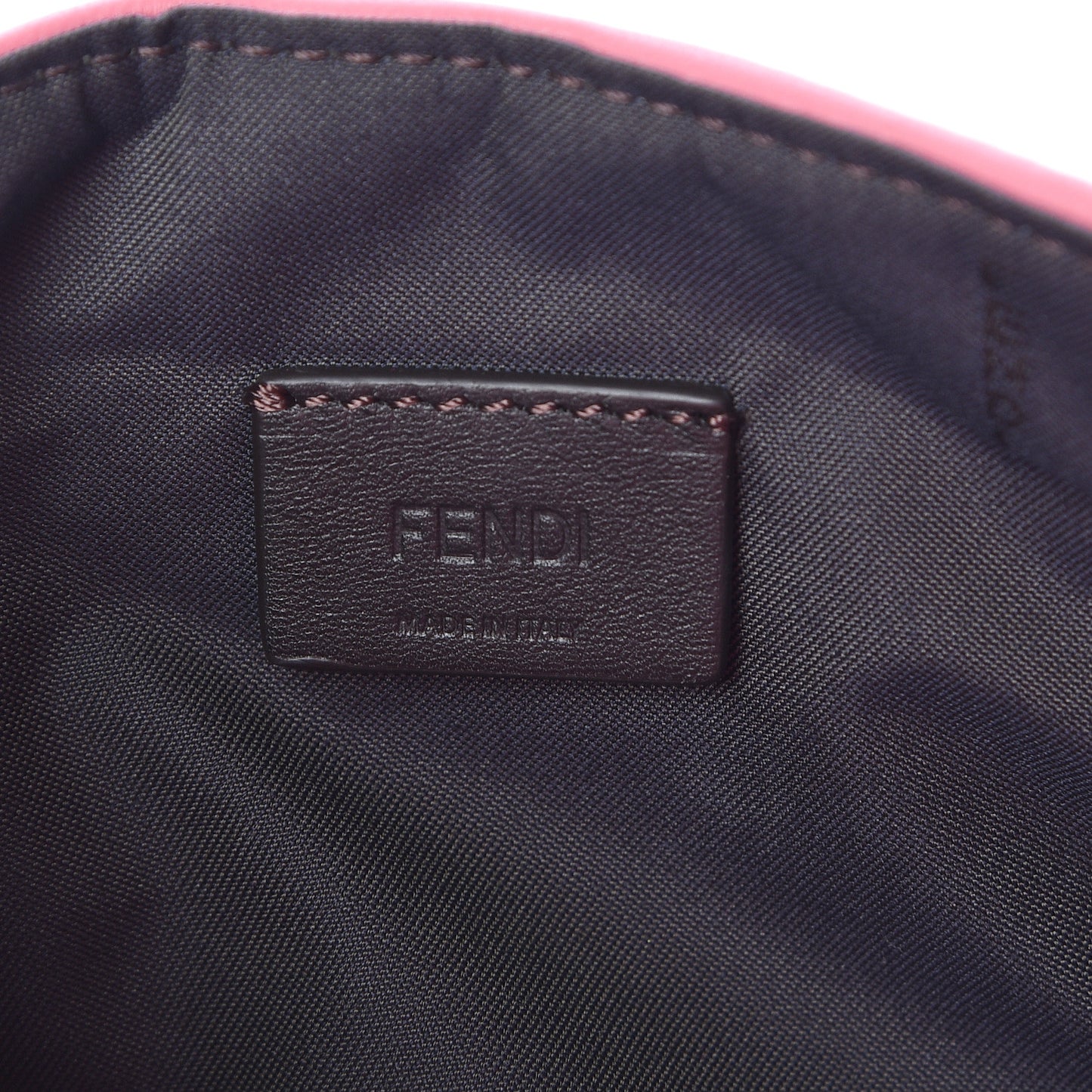 Nappa FF 1974 Embossed Mini Baguette Rosa Fluo