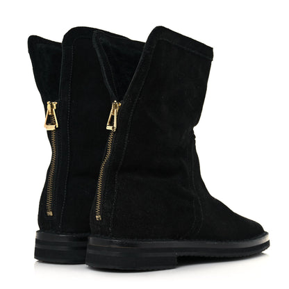 Jimmy Choo Suede Zip Boots 38.5 Black 4 of 7