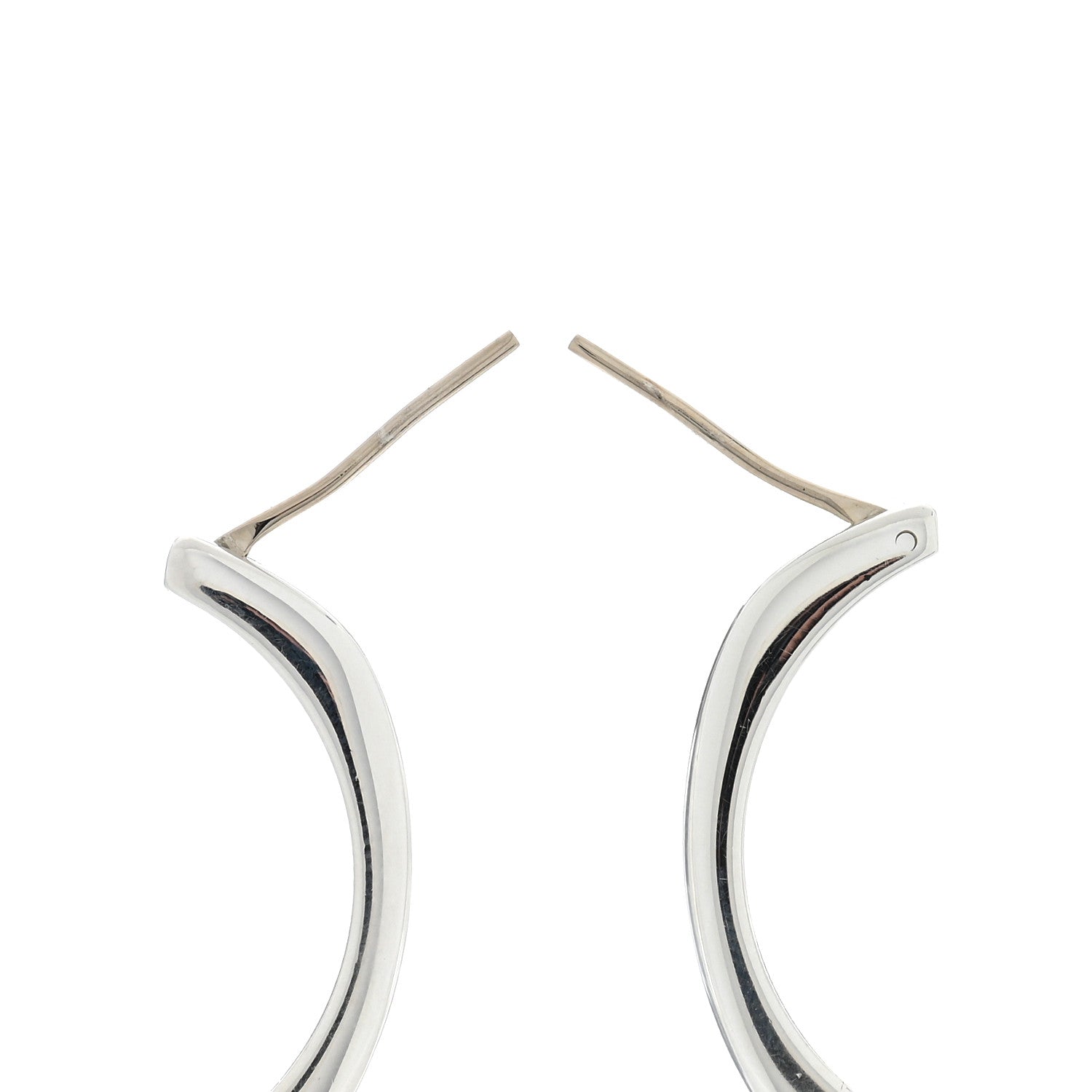 Tiffany Sterling Silver Square Cushion Hoop Earrings 3 of 4