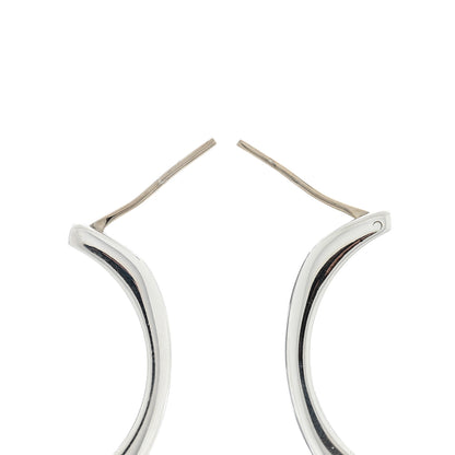 Tiffany Sterling Silver Square Cushion Hoop Earrings 3 of 4