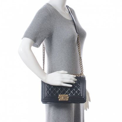Chanel Glazed Calfskin Medium Boy Flap Black 2 of 6