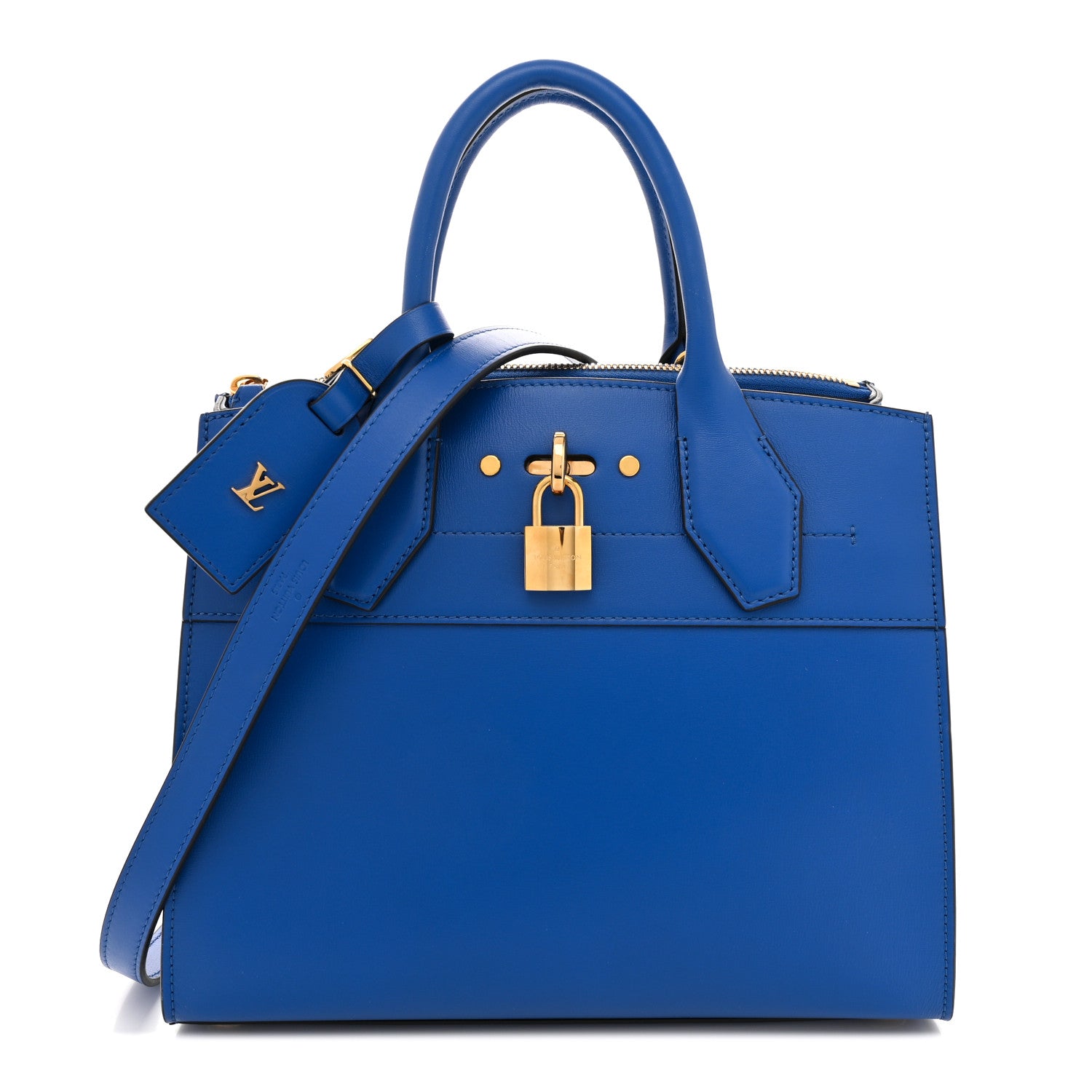Louis Vuitton Calfskin City Steamer PM Blue 1 of 10