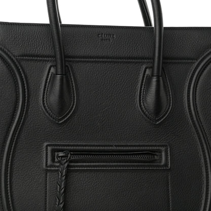 Celine Grained Calfskin Medium Phantom Luggage Black 8 of 10
