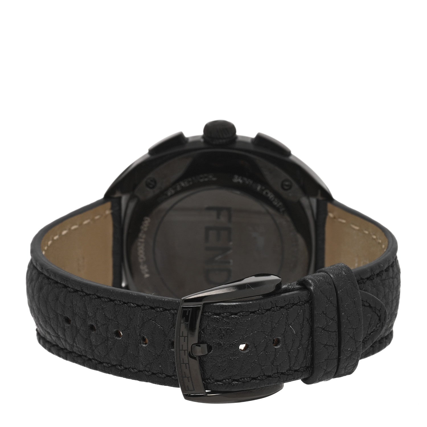 Fendi Stainless Steel Calfskin 40mm Momento Bugs Quartz Watch Black 3 of 5