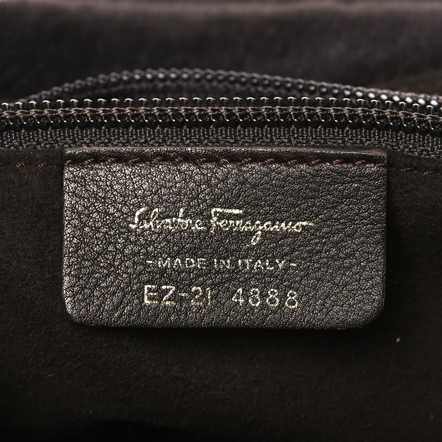 SALVATORE FERRAGAMO Suede Stitched Hobo Brown
