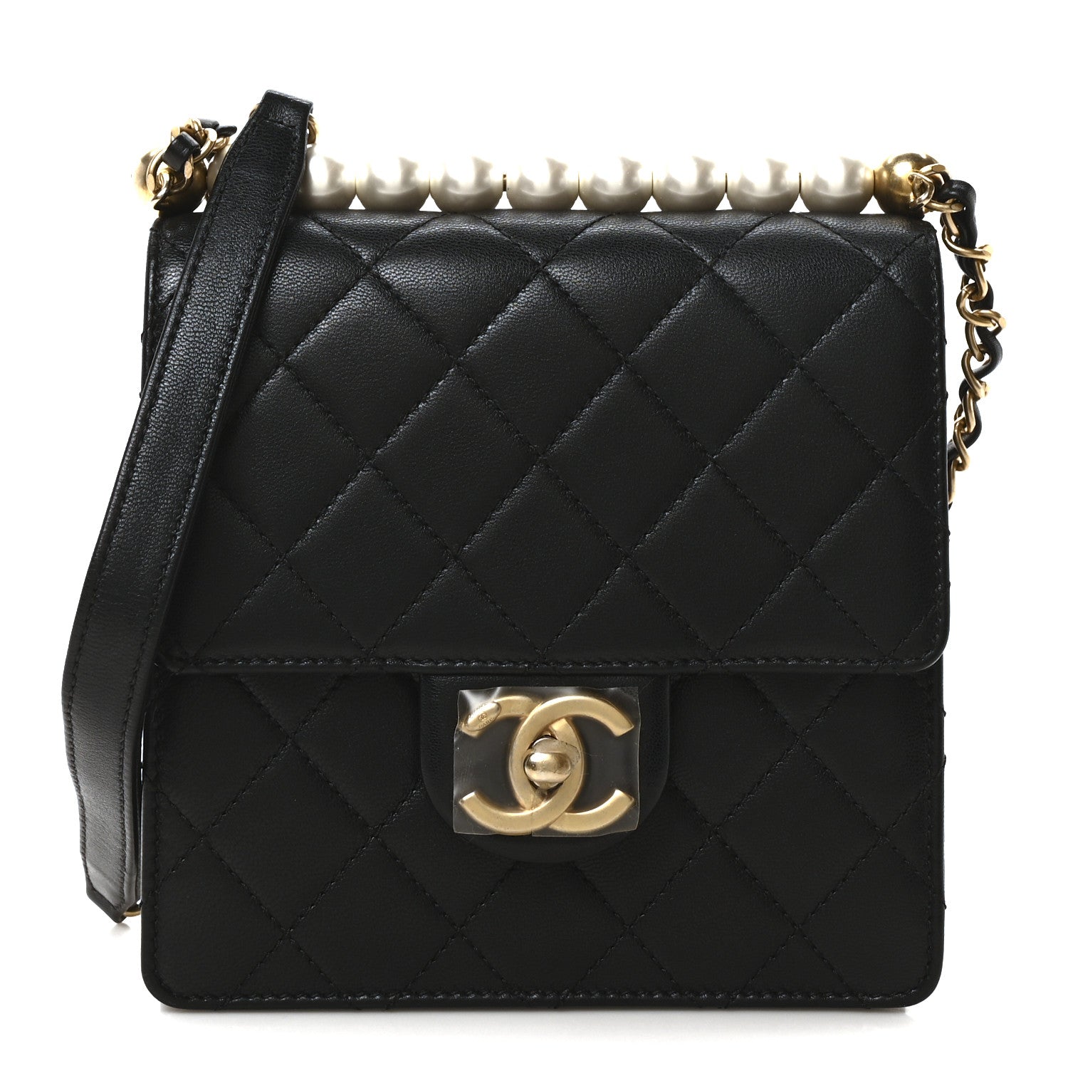 Chanel Lambskin Quilted Chic Pearls Flap Black 1 of 11