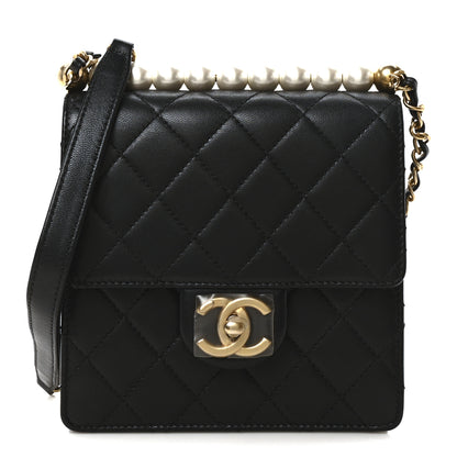 Chanel Lambskin Quilted Chic Pearls Flap Black 1 of 11