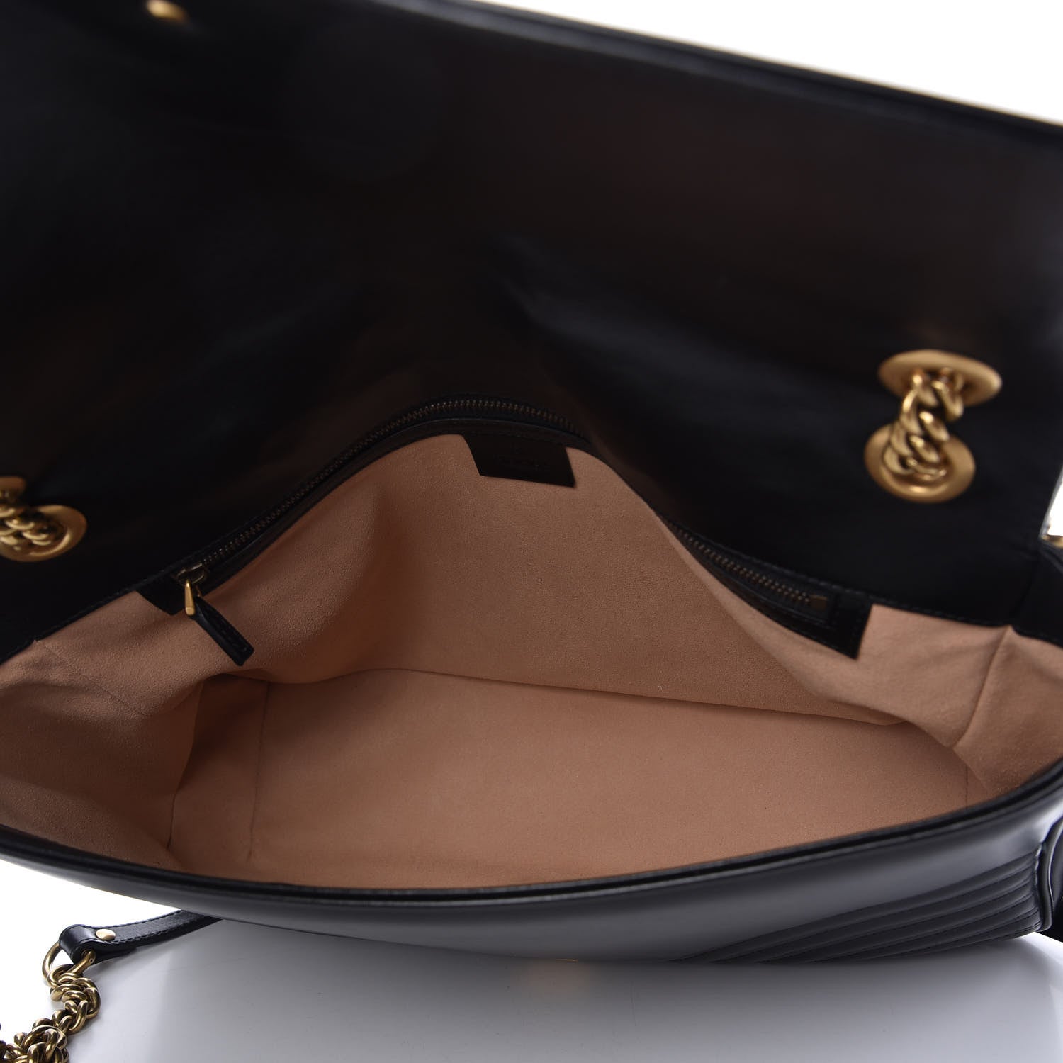 Gucci Calfskin Matelasse Large GG Marmont Shoulder Bag Black 6 of 11