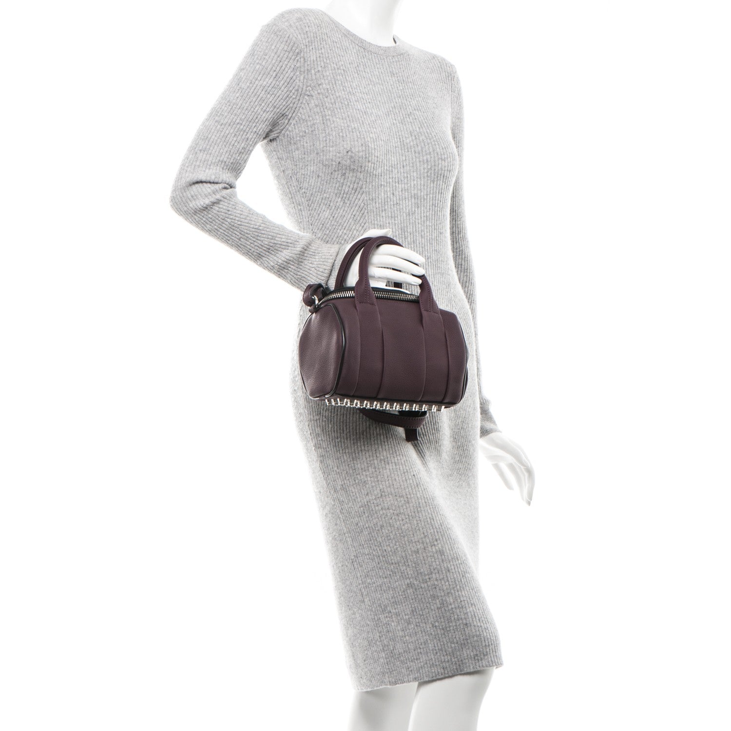 Alexander Wang Pebbled Calfskin Mini Rockie Matte Oxblood 3 of 8