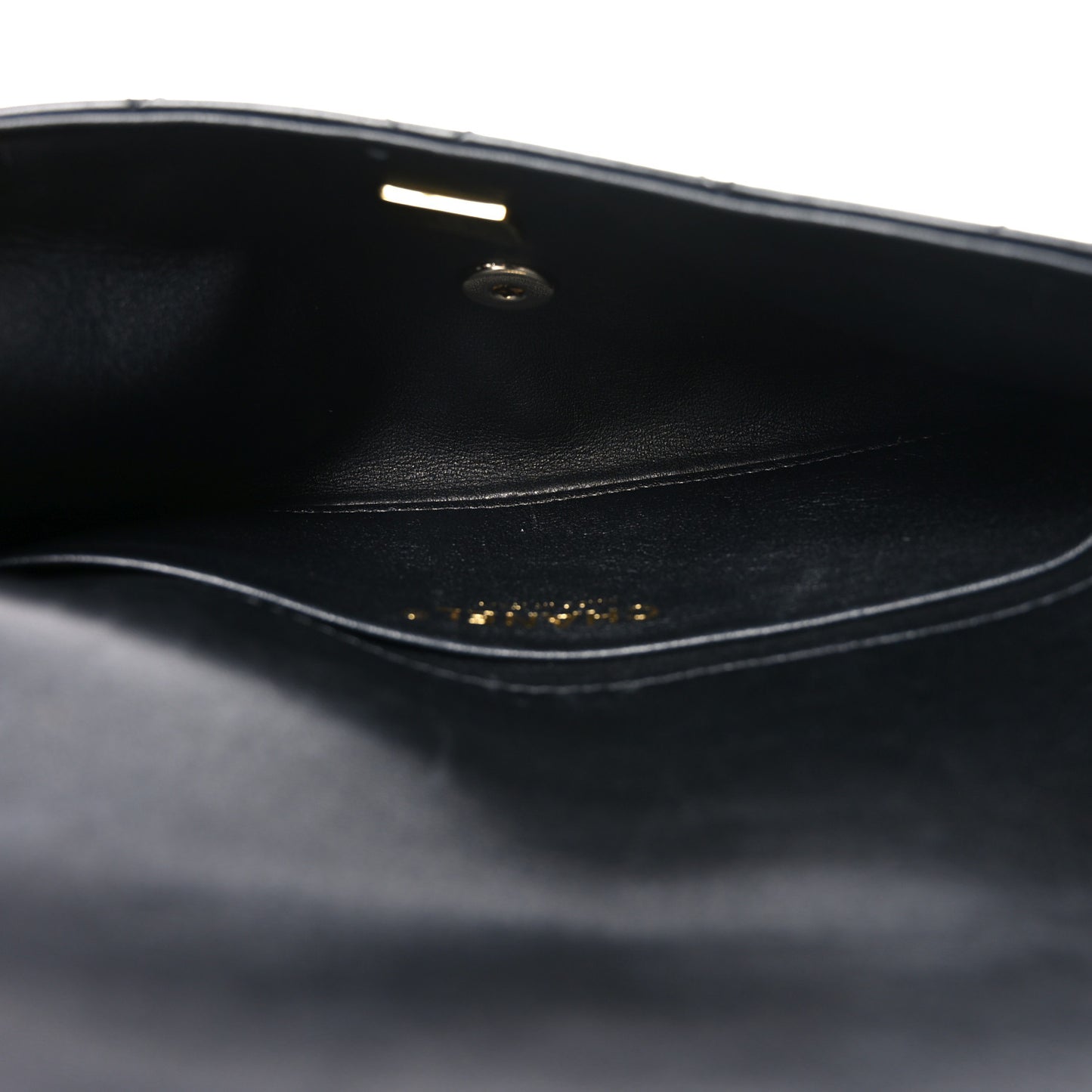 Lambskin Quilted CC Pocket Clutch With Chain Black