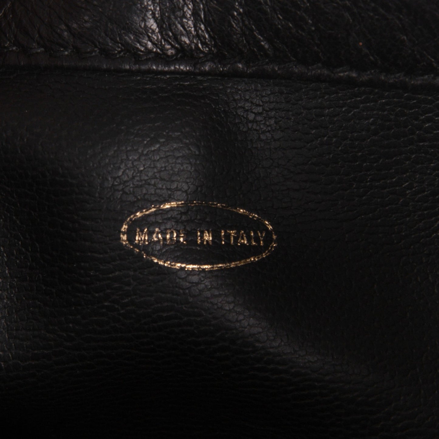 Lambskin CC Drawstring Shoulder Bag Black