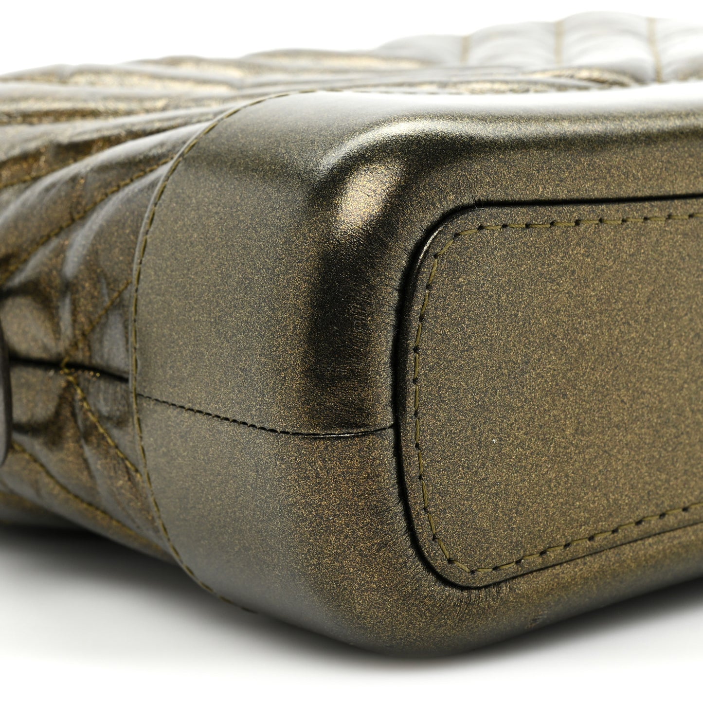 Metallic Calfskin Chevron Quilted Small Gabrielle Hobo Gold