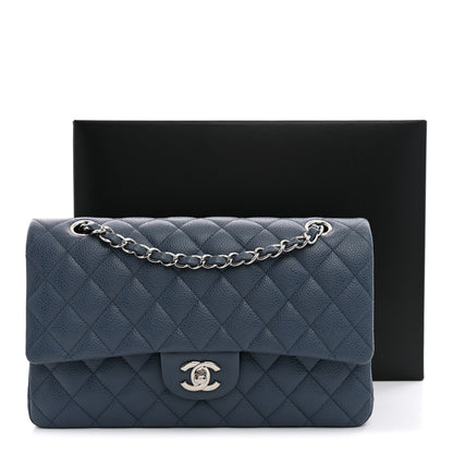 Chanel Caviar Quilted Medium Double Flap Blue 11 of 11