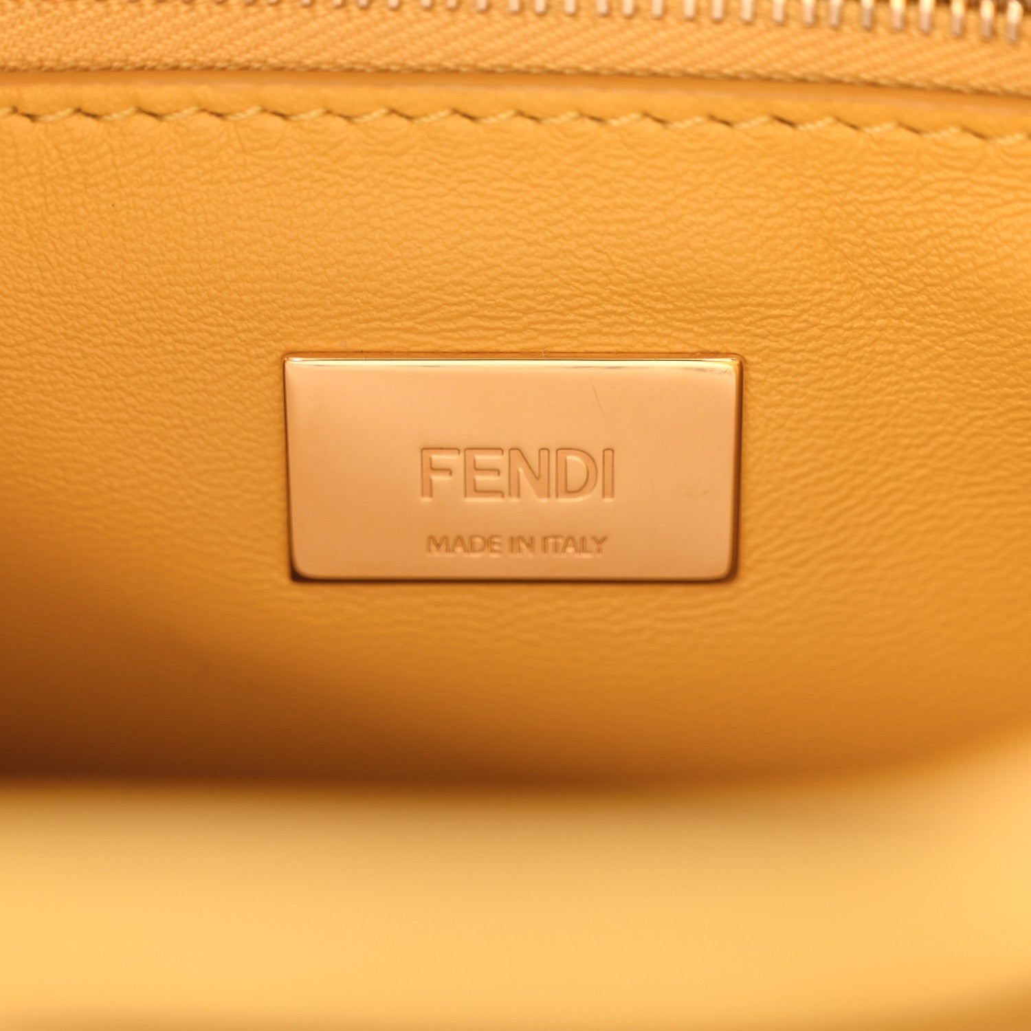 Fendi Nappa Stacked Bar Mini Peekaboo Iconic Satchel Mimosa 6 of 12