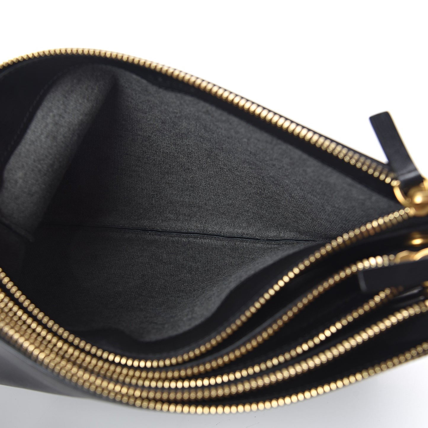 Liege Calfskin Large Trio Crossbody Bag Black