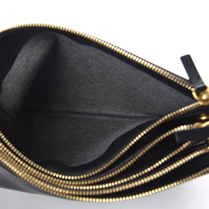 Celine Liege Calfskin Large Trio Crossbody Bag Black 6 of 9