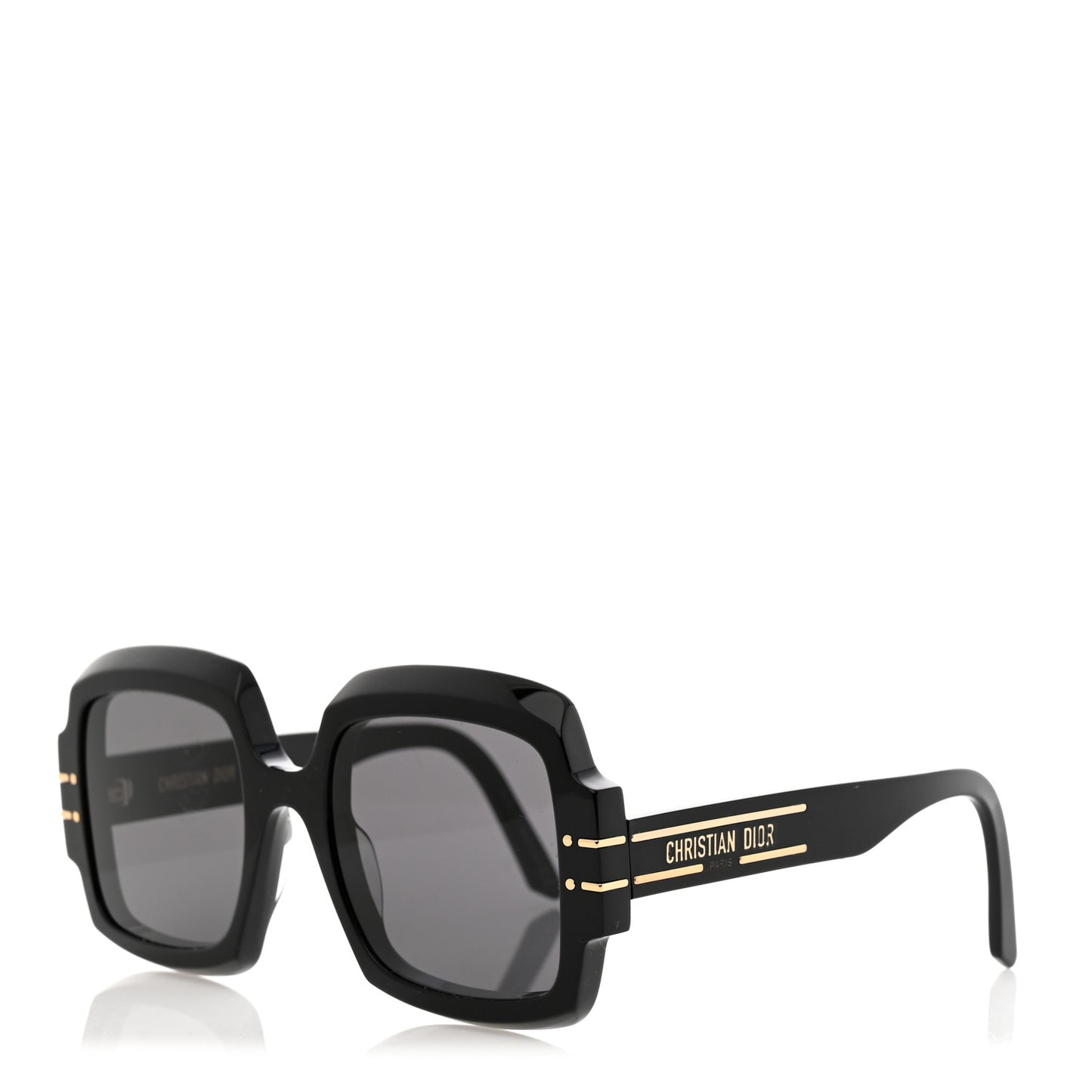 Acetate Diorsignature S1U Square Sunglasses Black