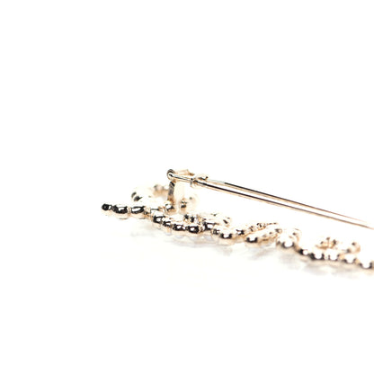 Chanel Metal Glass Swirling Pearls Hair Clip Gold 3 of 5