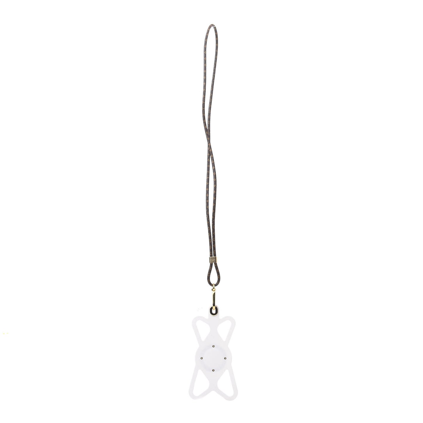 Monogram Silicone Louise Phone Holder White