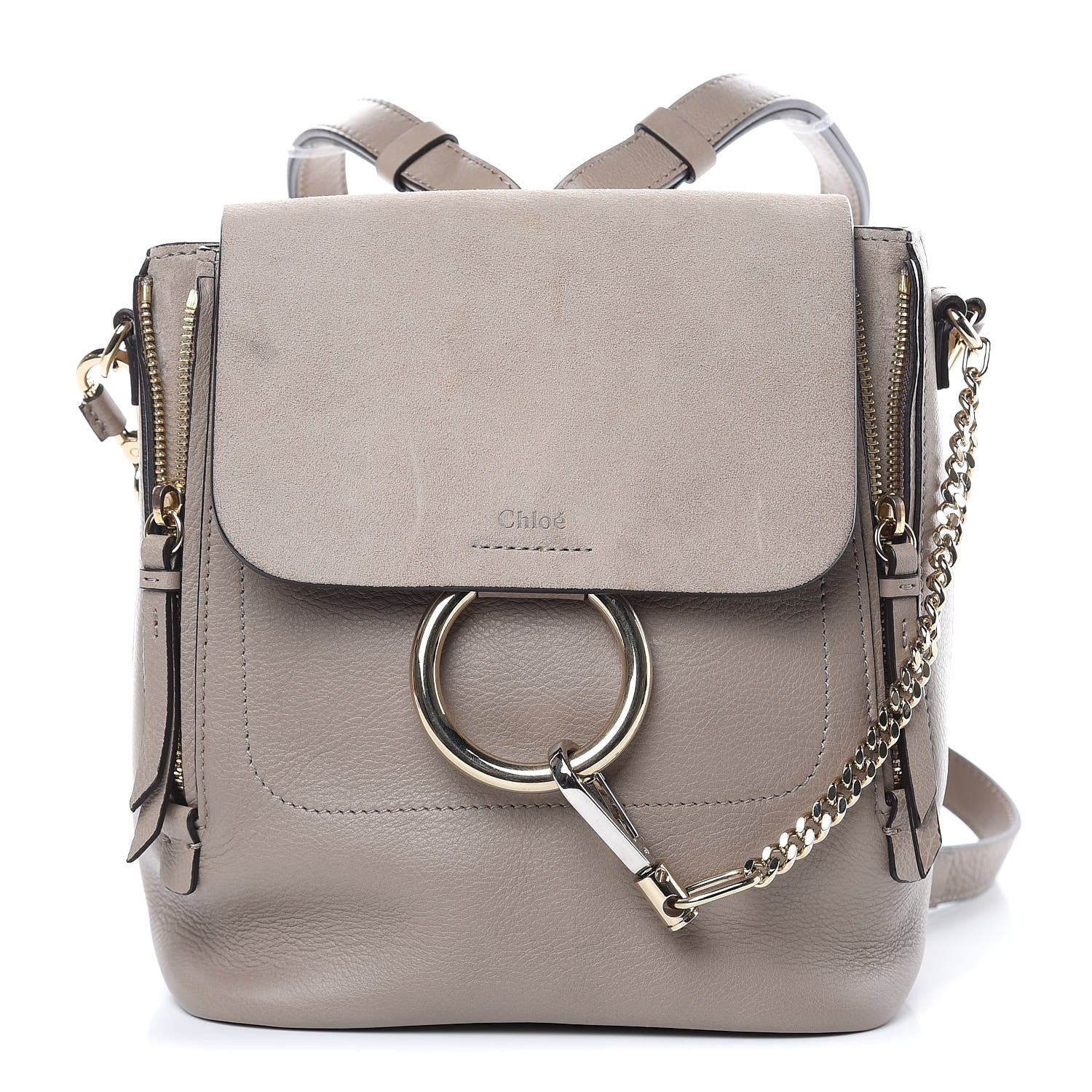 Chloe Suede Calfskin Medium Faye Backpack Motty Grey 1 of 13