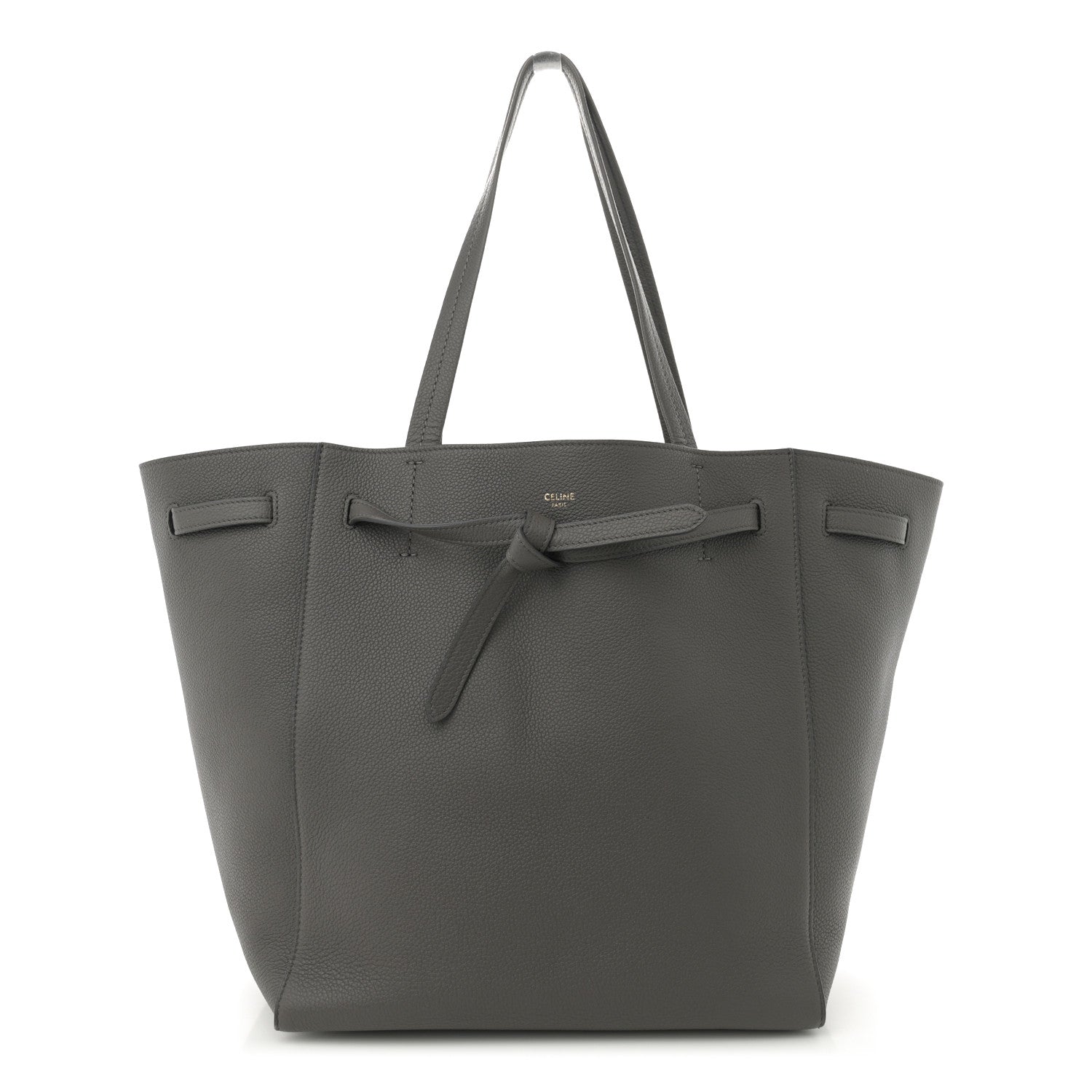 Celine Soft Grained Calfskin Medium Belt Cabas Phantom Grey 1 of 10