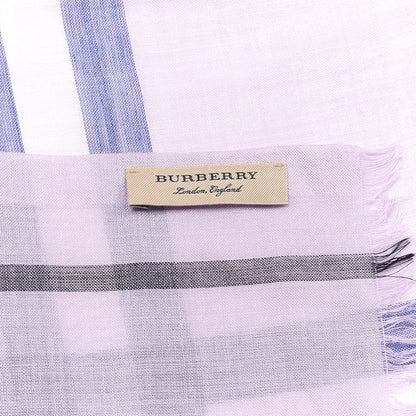 Burberry Wool Silk Gauze Giant Check Lightweight Scarf Pale Orchid 6 of 8