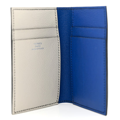 Hermes Evercolor Tri-Color MC² Euclide Jungle Card Holder Black Bleu Electrique Bleu Glacier 5 of 8