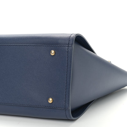 Chanel Caviar Small Studded Deauville Tote Navy 10 of 10