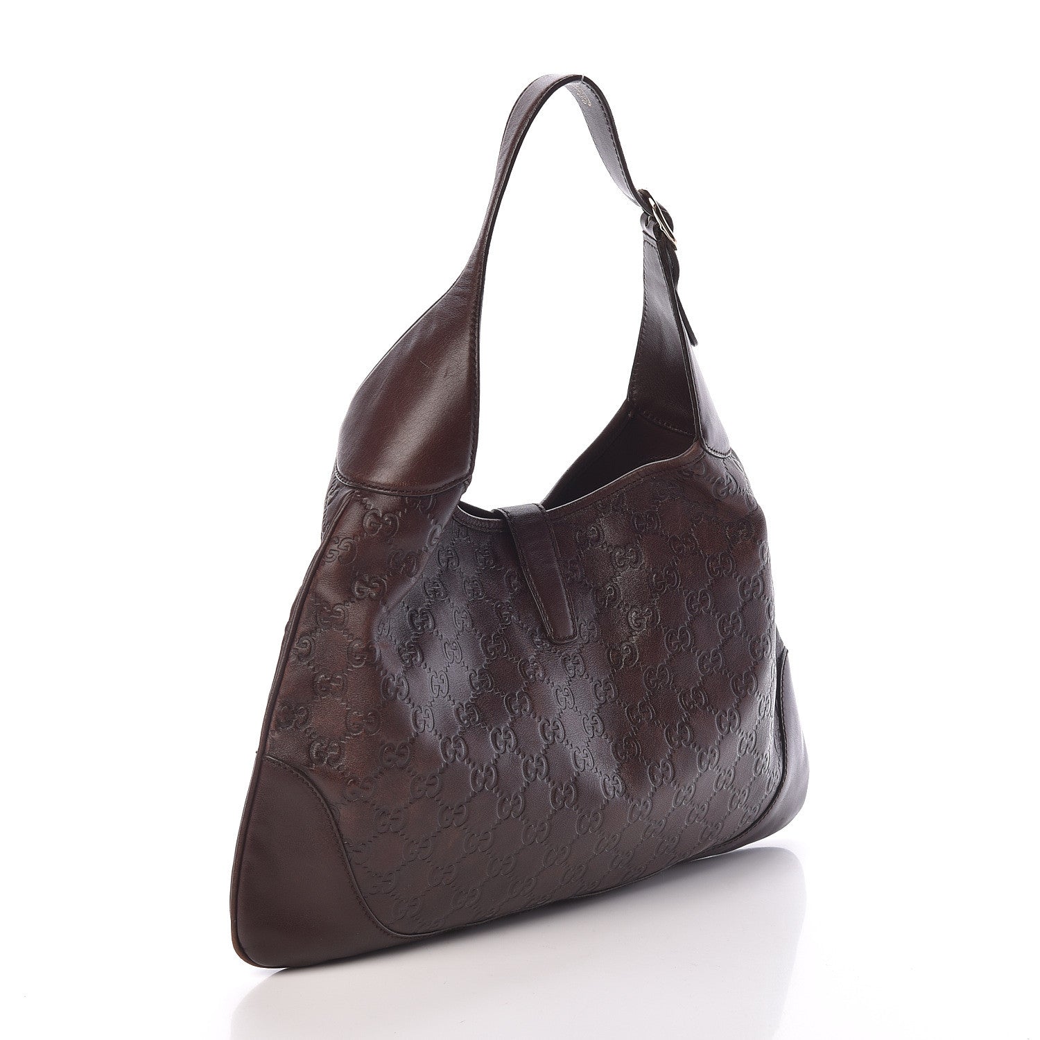 Gucci Guccissima Medium Jackie O Bouvier Hobo Chocolate 3 of 10