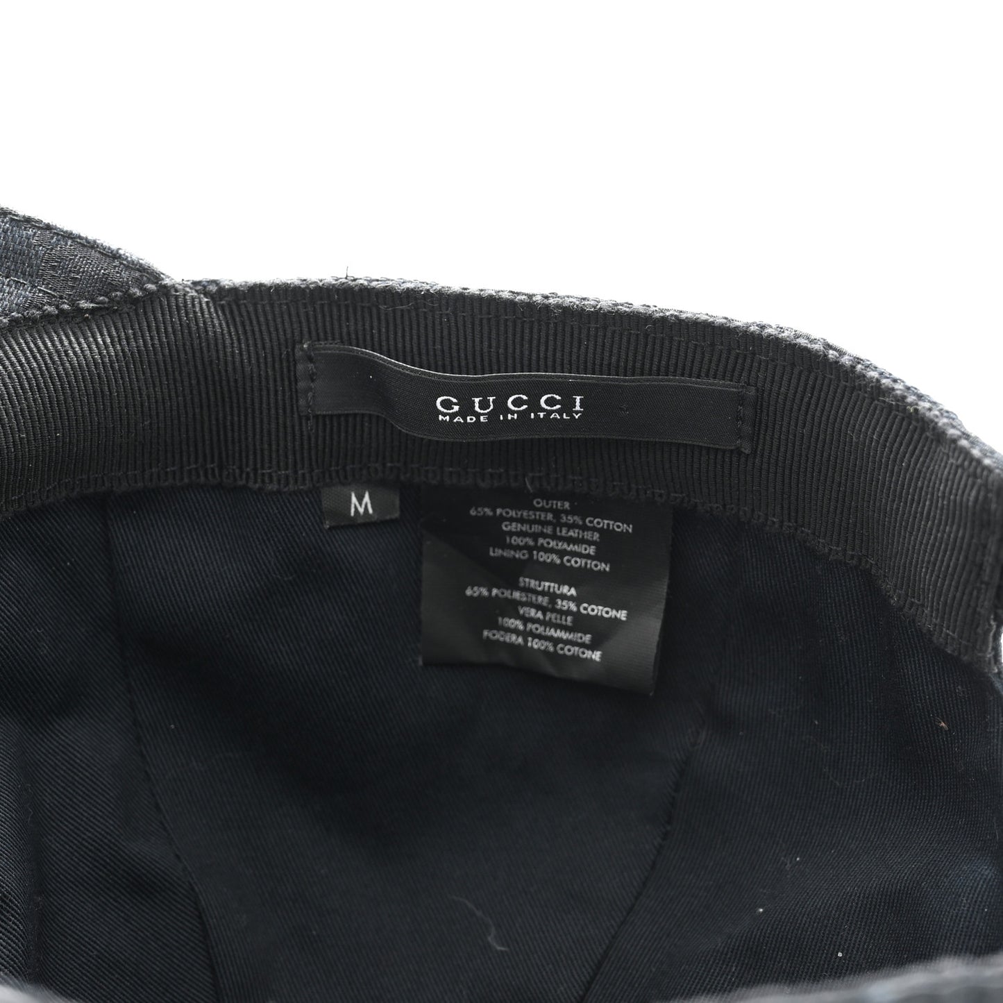 Monogram Web Baseball Hat M Black