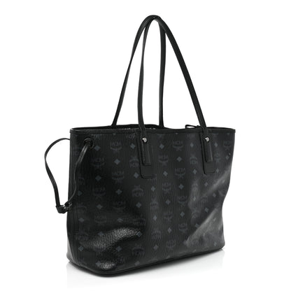 MCM Visetos Medium Liz Reversible Shopper Tote Black 3 of 15
