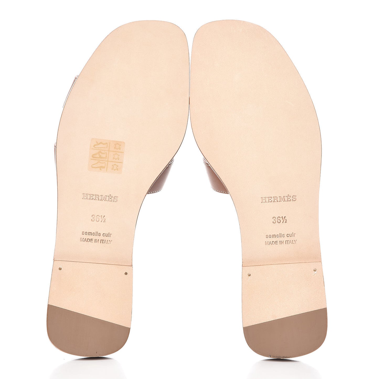 Box Calfskin Oran Sandals 36.5 Gold