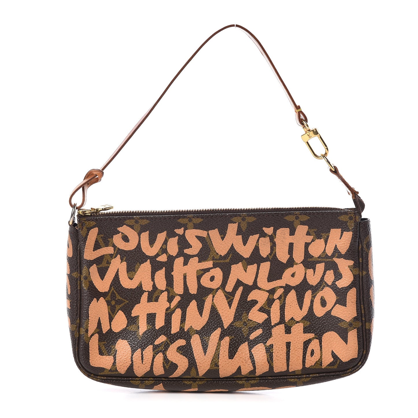 Monogram Graffiti Pochette Accessories Peach