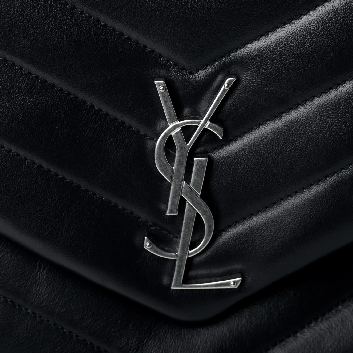 Saint Laurent Calfskin Y Quilted Monogram Medium Loulou Chain Satchel Medium Blue 5 of 5
