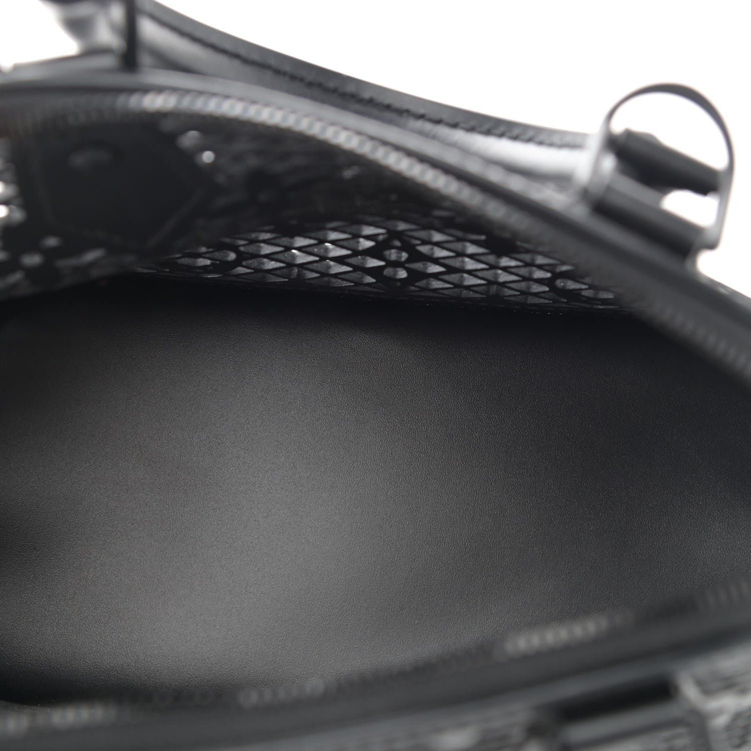 Louis Vuitton Patent Calfskin Laced Monogram Alma BB Black Green 5 of 9