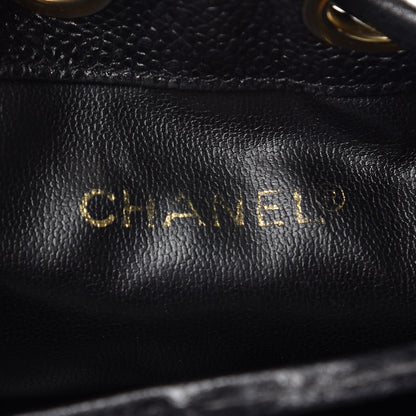 Chanel Caviar CC Drawstring Shoulder Bag Black 6 of 12