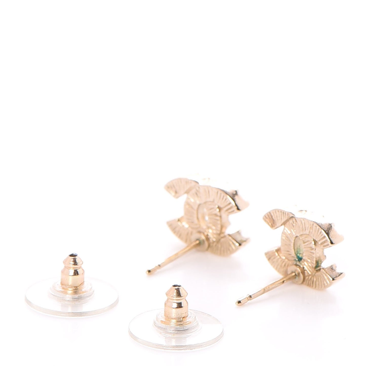 Crystal CC Earrings Gold