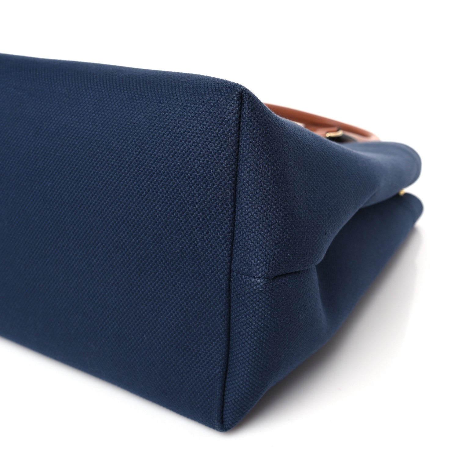 Celine Canvas Calfskin Horizontal Cabas Navy Tan 8 of 8