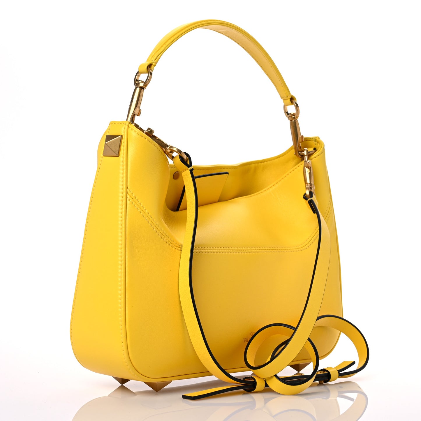 Nappa Stud Sign Hobo Bright Lemon