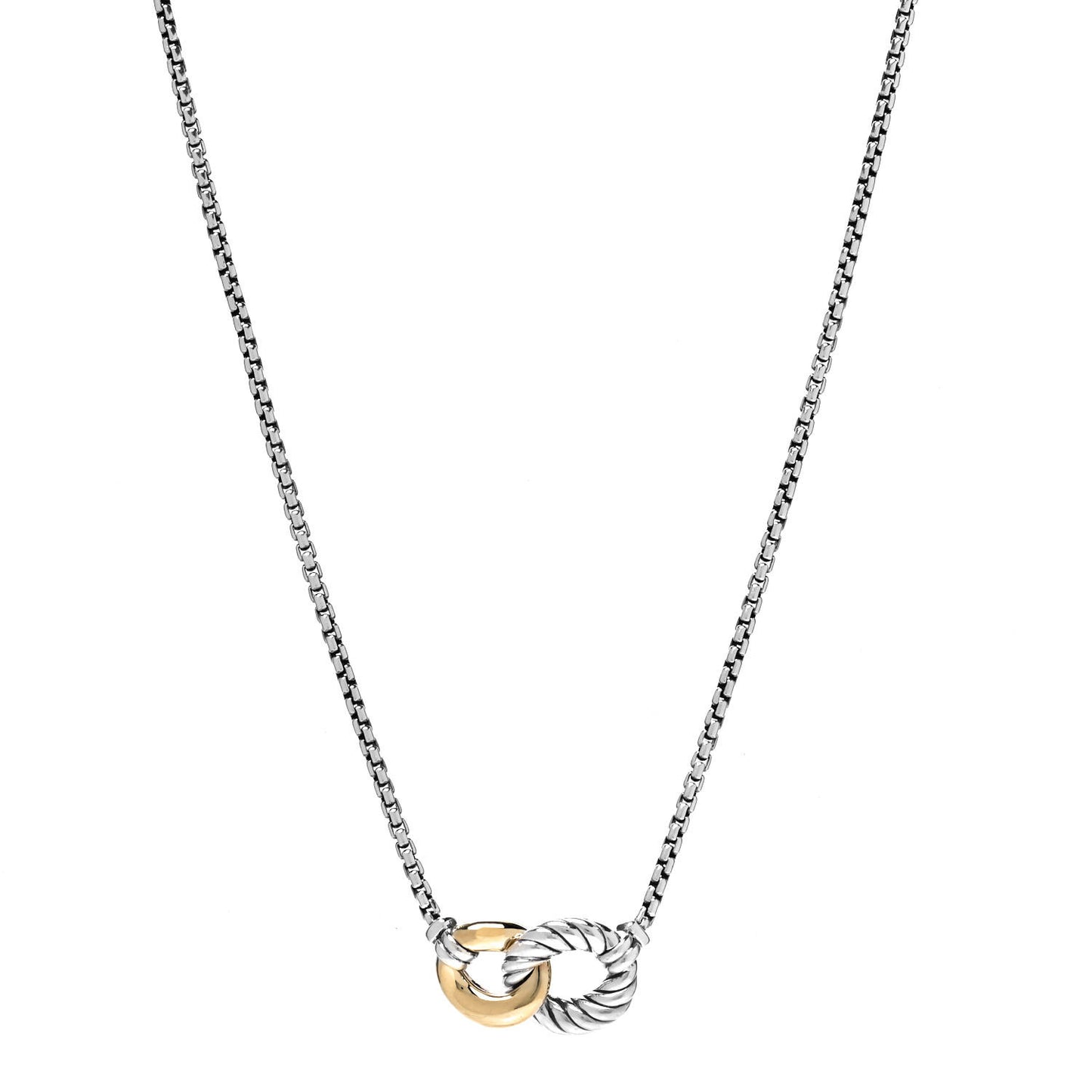 Sterling Silver 18K Yellow Gold Belmont Pendant Necklace