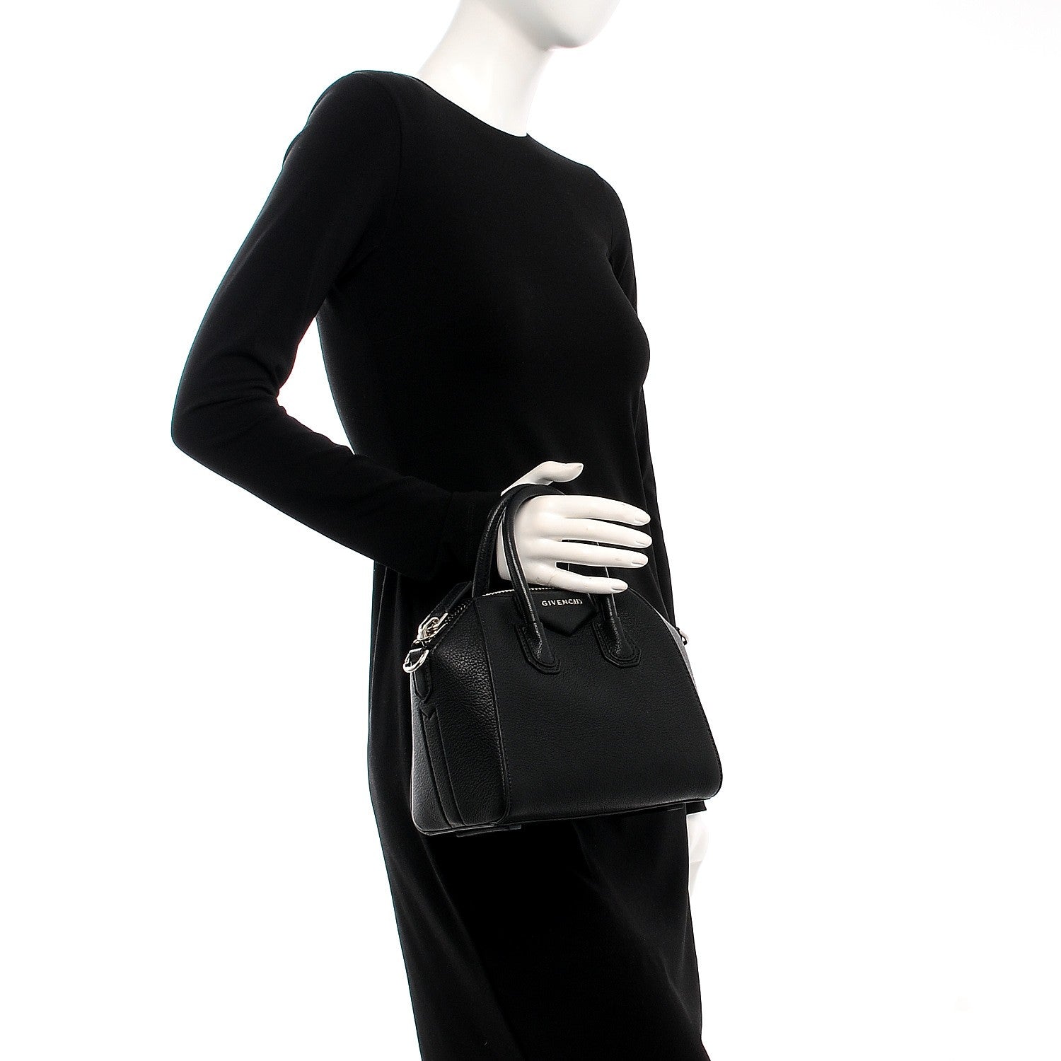 Givenchy Sugar Goatskin Mini Antigona Black 3 of 8