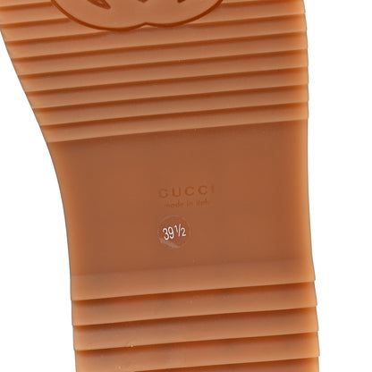 Gucci GG Supreme Monogram Water Flora Angelina Platform Slide Sandals 39.5 Beige Blue Multicolor 6 of 9