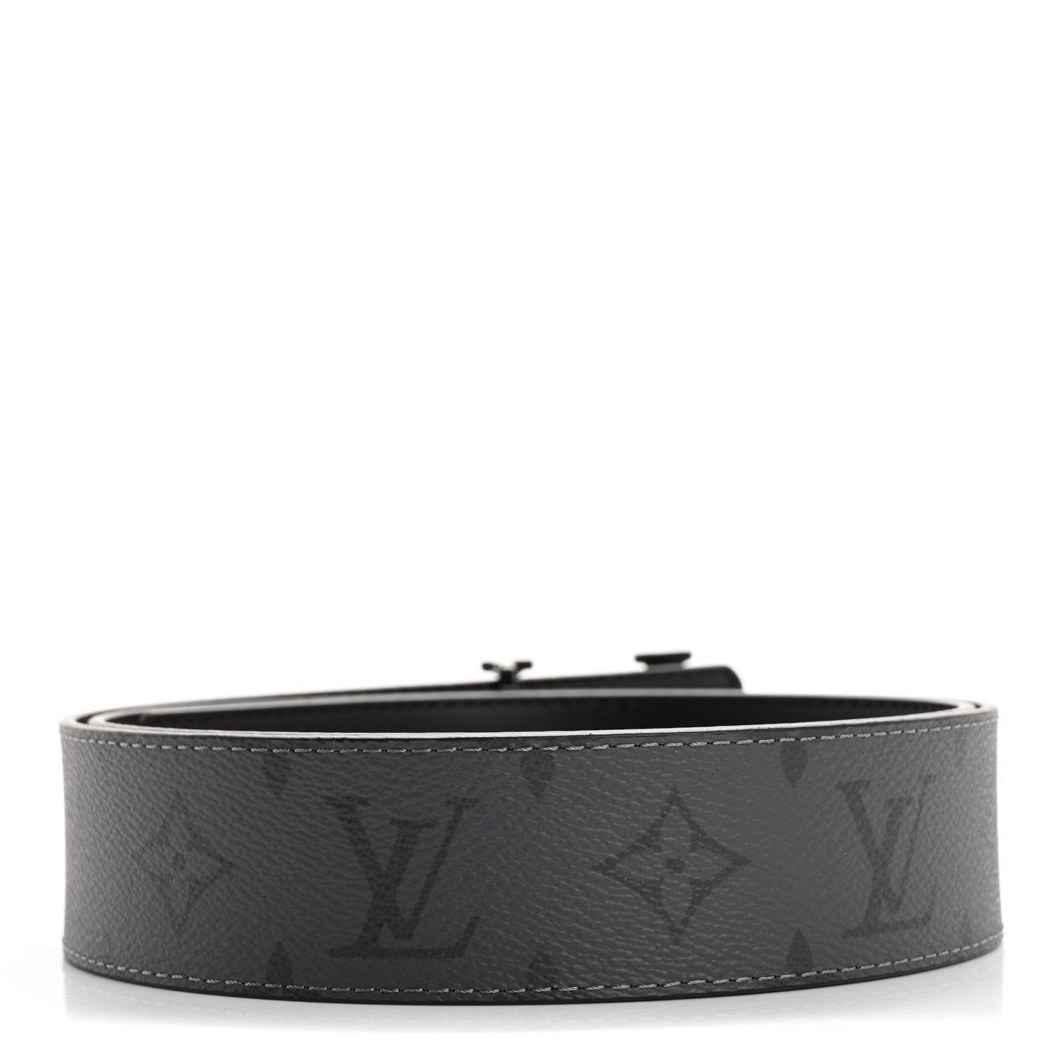 【新品未使用】LOUIS VUITTON ブラック ベルト 90/36 Louis Vuitton ブラック レザーベルト90/36