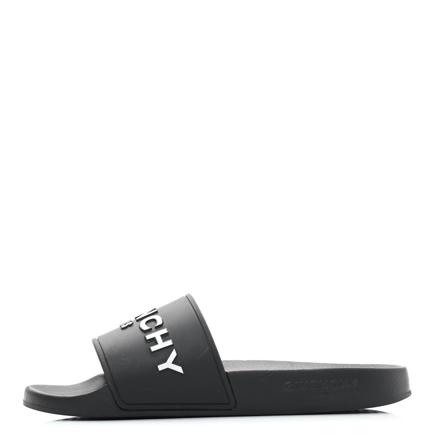 Givenchy Rubber Logo Pool Slide Sandals 37 Black 1 of 8